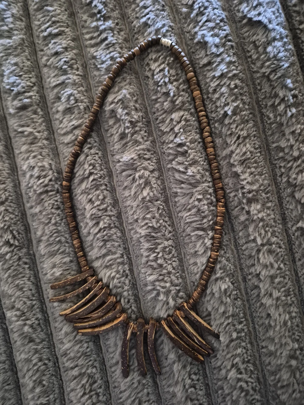 Handcrafted Brown Tribal Spike Necklace