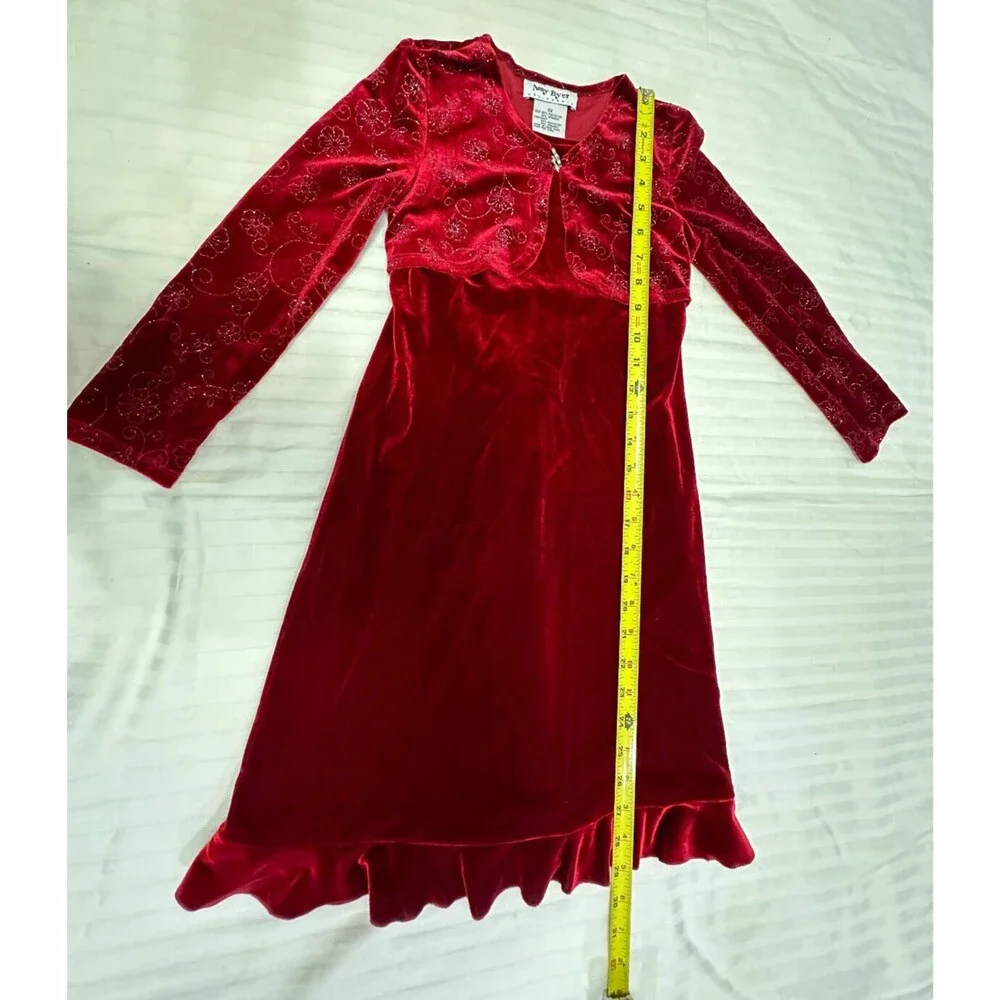 AMY BYER GIRLS VELOUR DRESS SIZE 6X