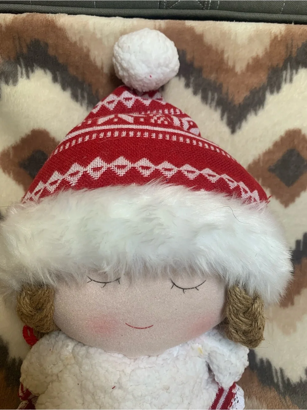 Christmas girl plush doll