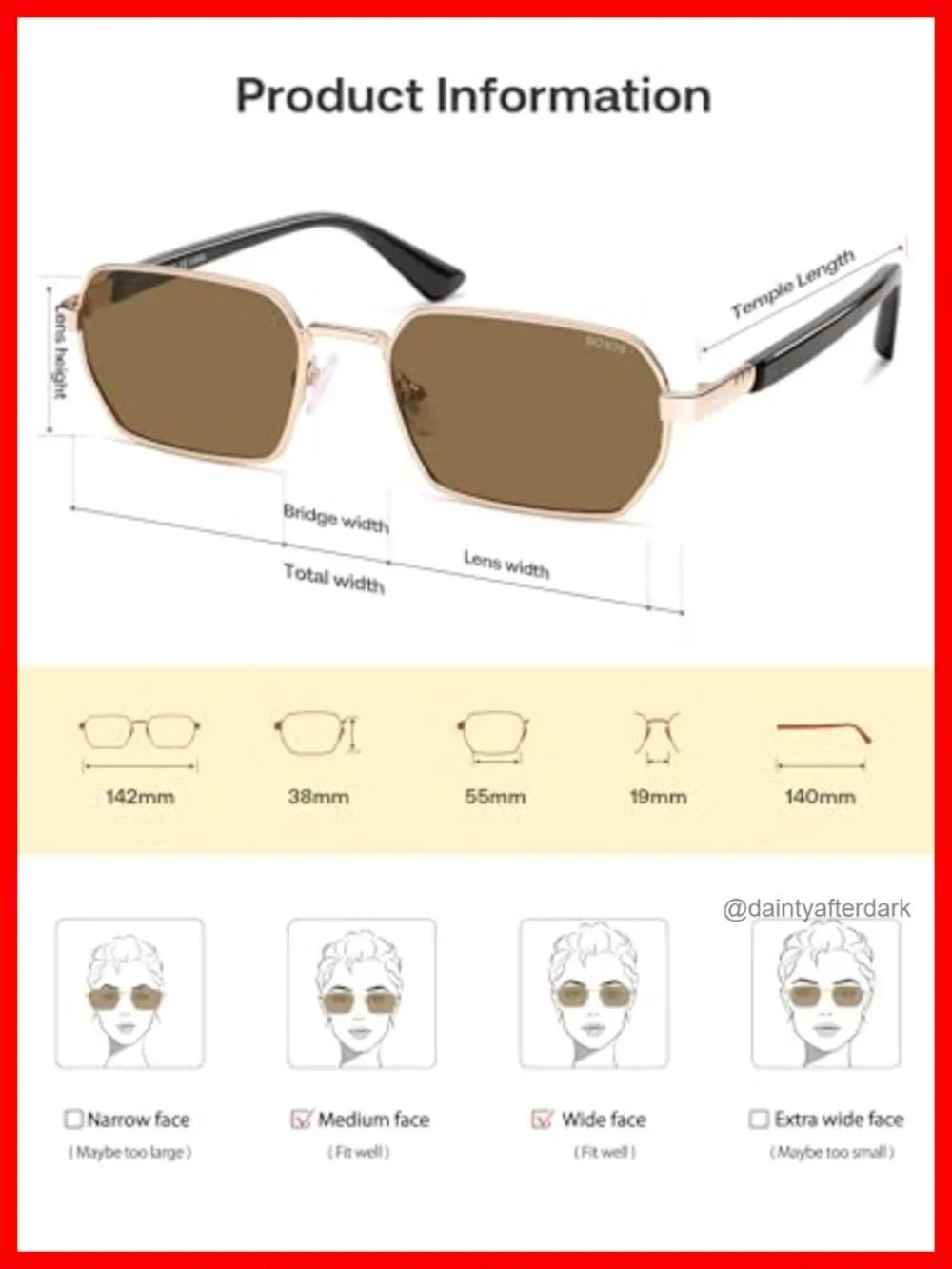 Retro Rectangle Polarized 90s Sunglasses UV400 Metal Frame