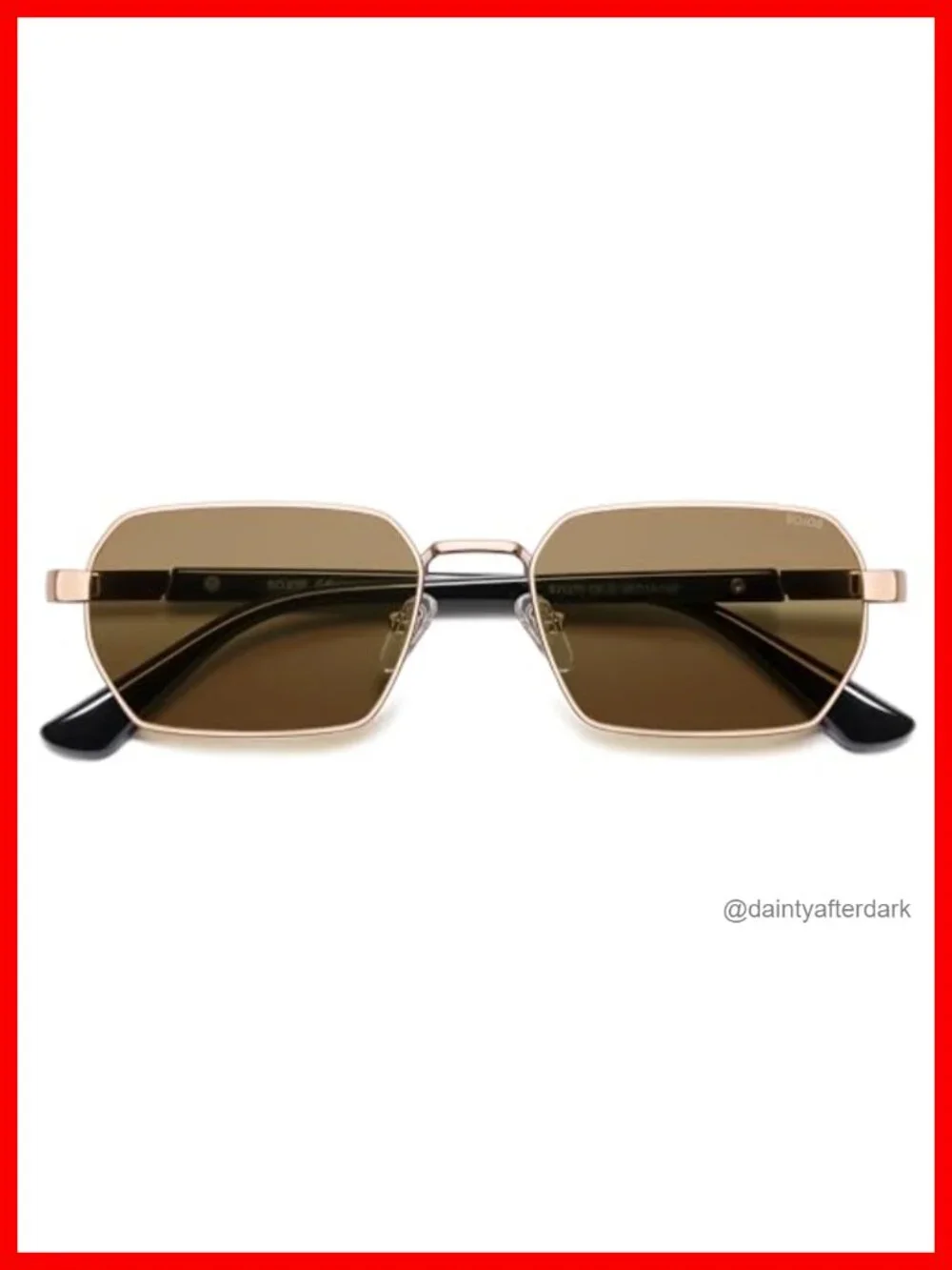 Retro Rectangle Polarized 90s Sunglasses UV400 Metal Frame