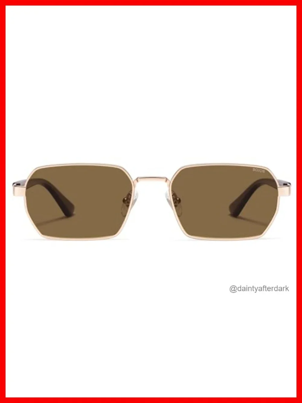 Retro Rectangle Polarized 90s Sunglasses UV400 Metal Frame