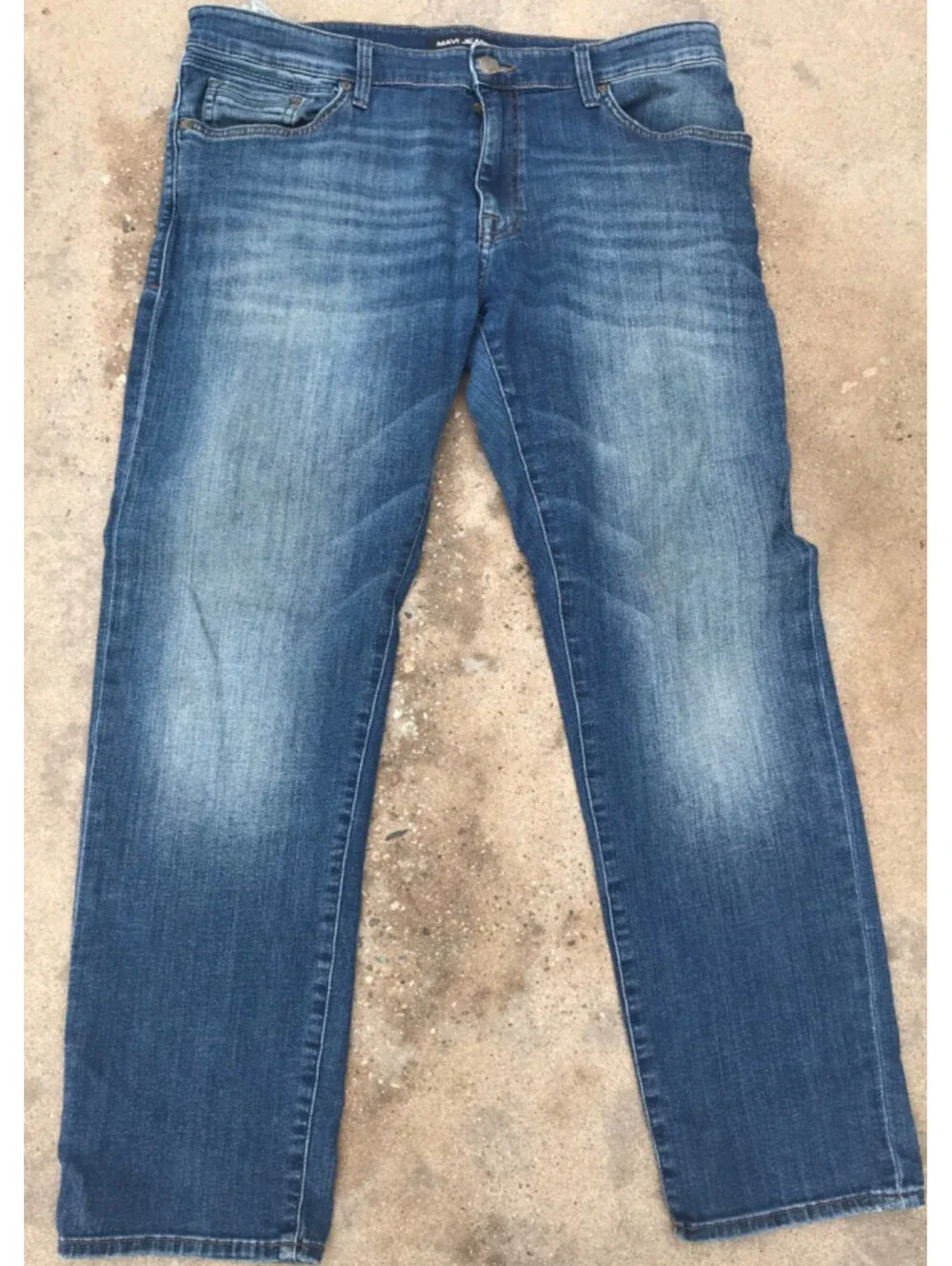 Mavi Jeans Zach Straight Leg Jeans Mens Blue Medium Wash Denim Pants Zip Fly