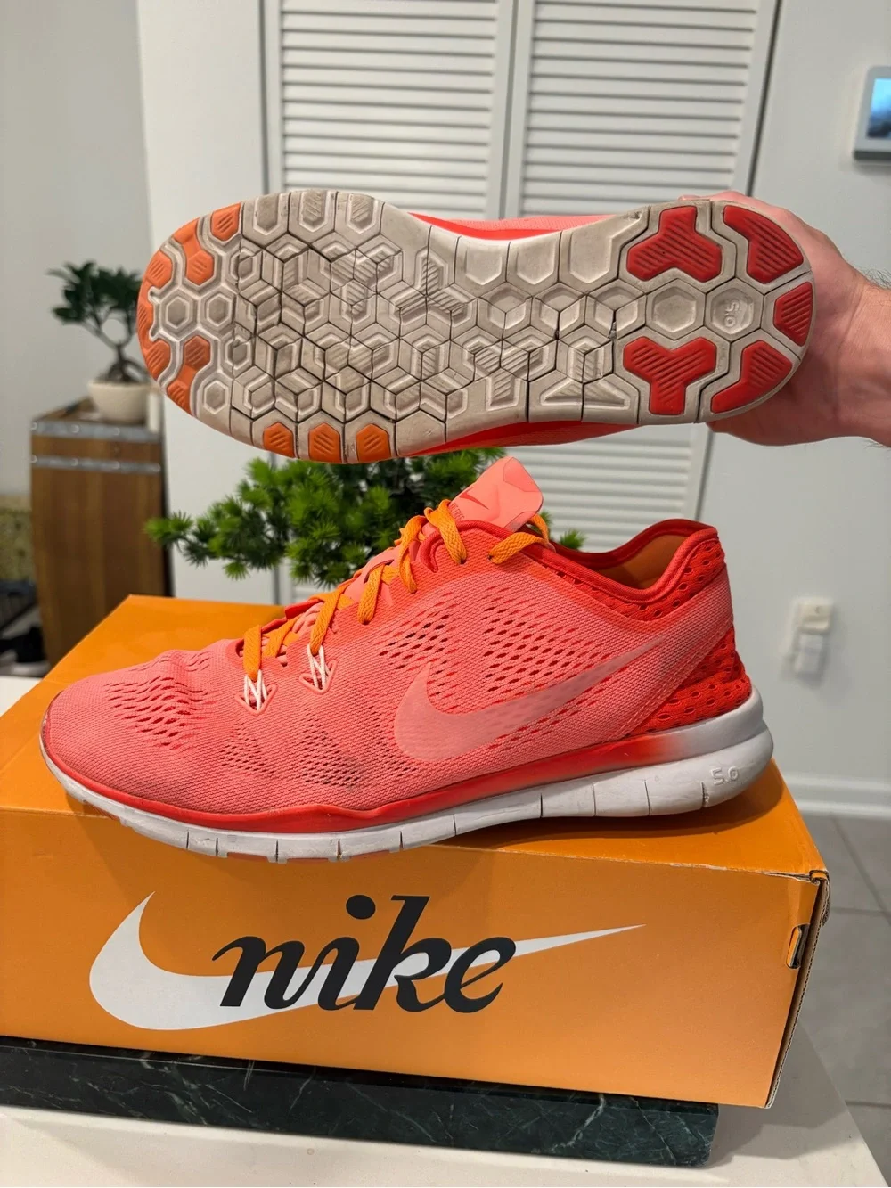 Nike Free Run Trail Coral Pink Women’s running shoes size 9.5