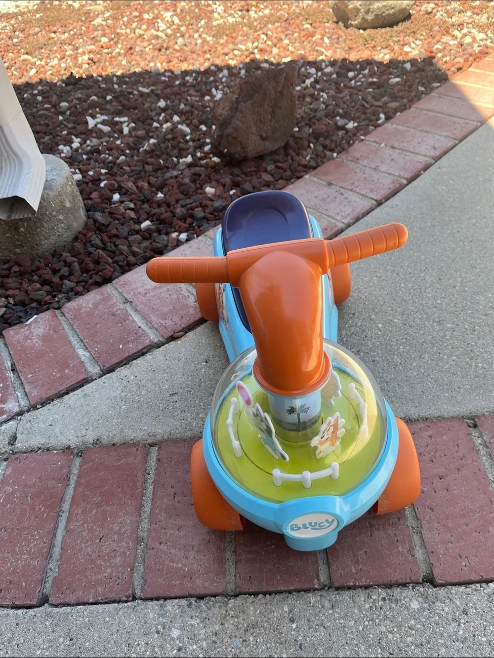 Blue and Orange Ride-On Toy for Kids by