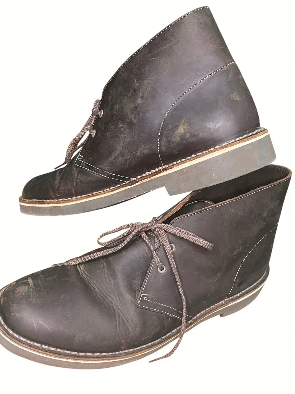 Clarks chukka leather wear