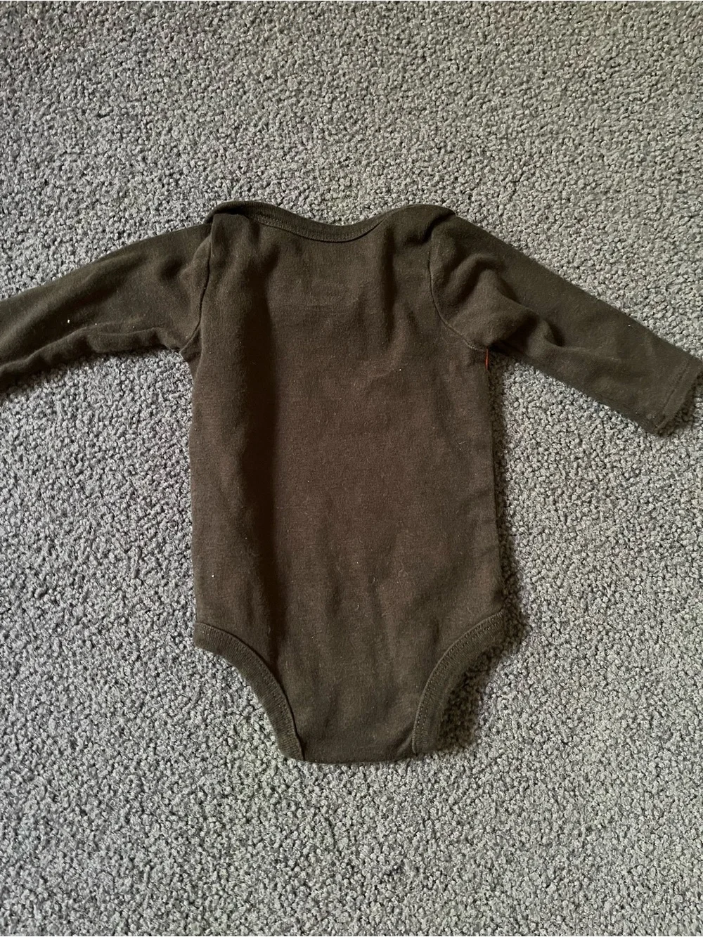 Jordan Black Long-Sleeve Baby Bodysuit with Red Chest Panel