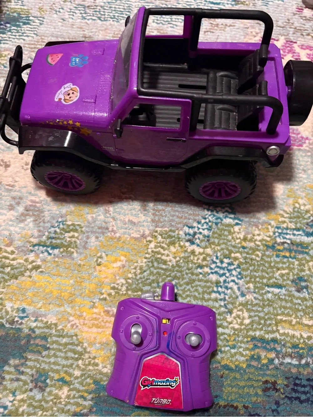 Girlmazing Remote Control Purple Jeep Toy
