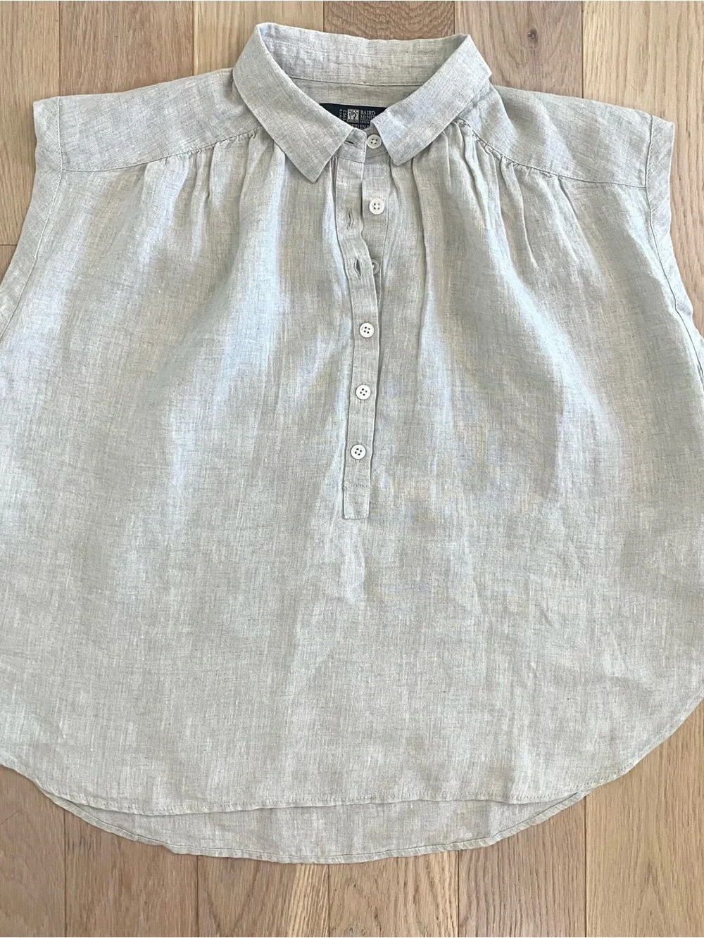 J. Crew New Capitaine Sleeveless Shirt Baird McNutt Linen