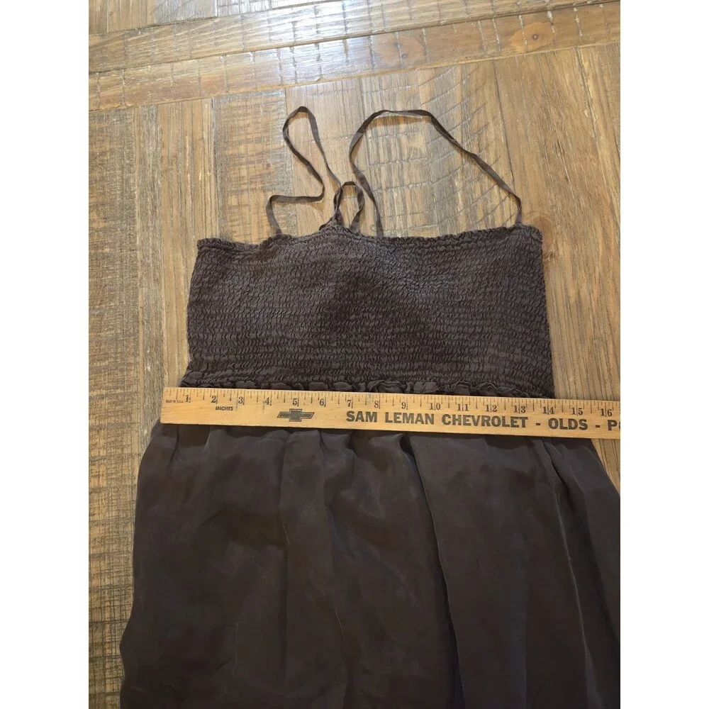 J. Crew Brown Maxi Dress with Smocked Bodice