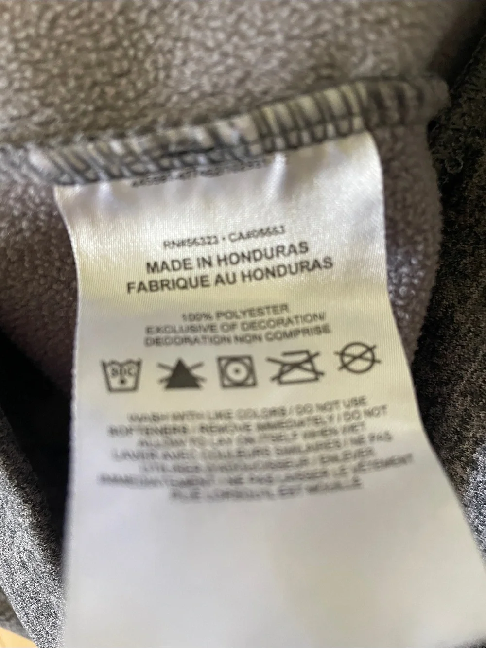 Nike Dark Gray Crewneck Hoodie with White Swoosh small
