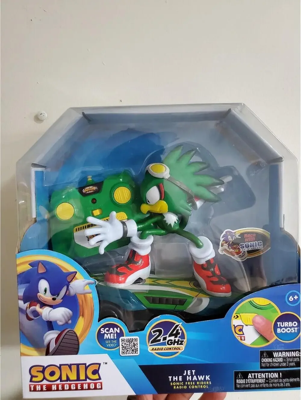 SEGA Sonic Hedgehog Free Riders Jet The Hawk RC Skate Board Fig Remote Control