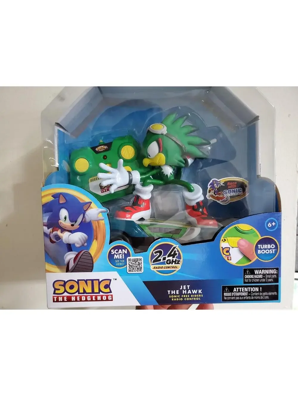 SEGA Sonic Hedgehog Free Riders Jet The Hawk RC Skate Board Fig Remote Control