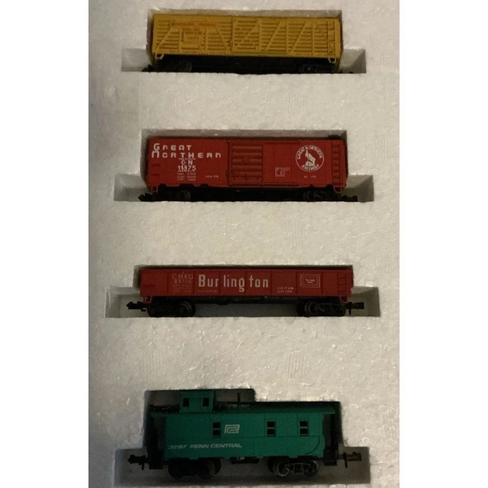 Vintage 1973 Aurora N Scale Postage Stamp Rattler Train Set #4722  In Box Tested