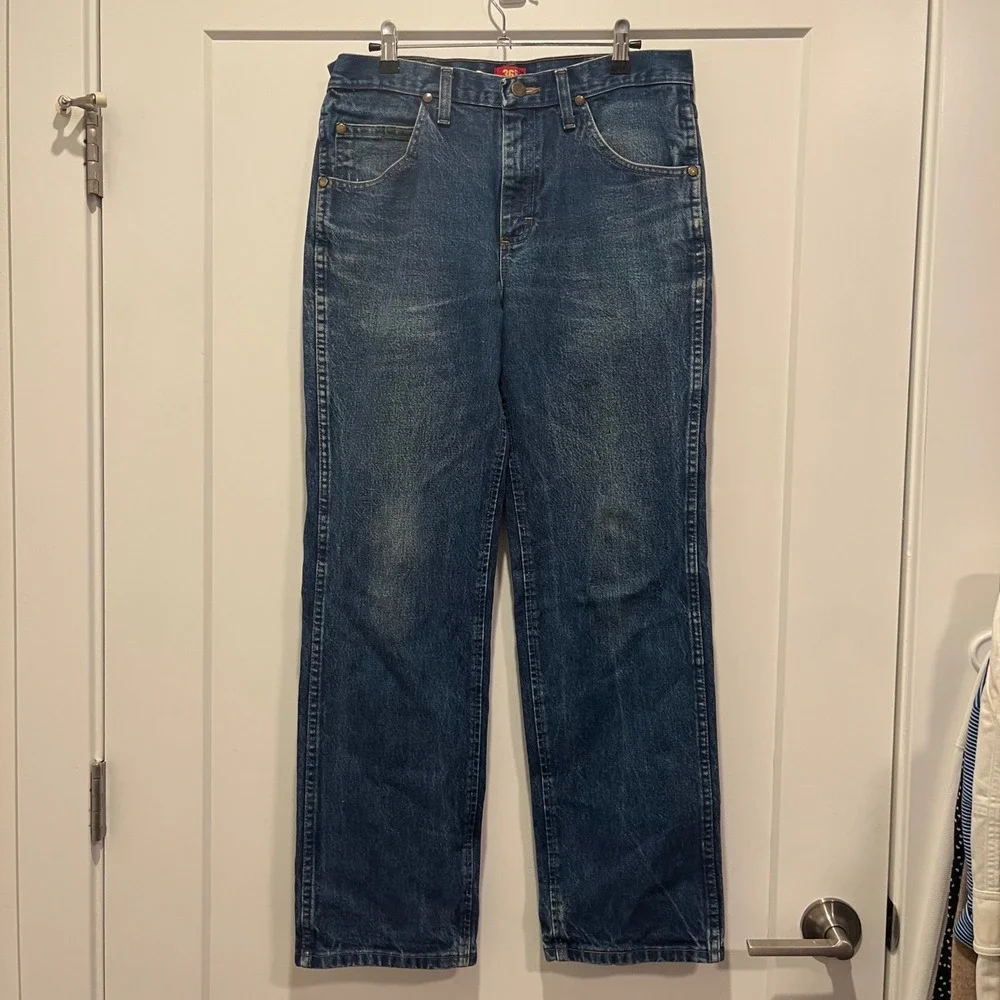 Wrangler 36MWZ Slim Fit Jeans Mens 31x30 Denim Premium Performance Cowboy Cut
