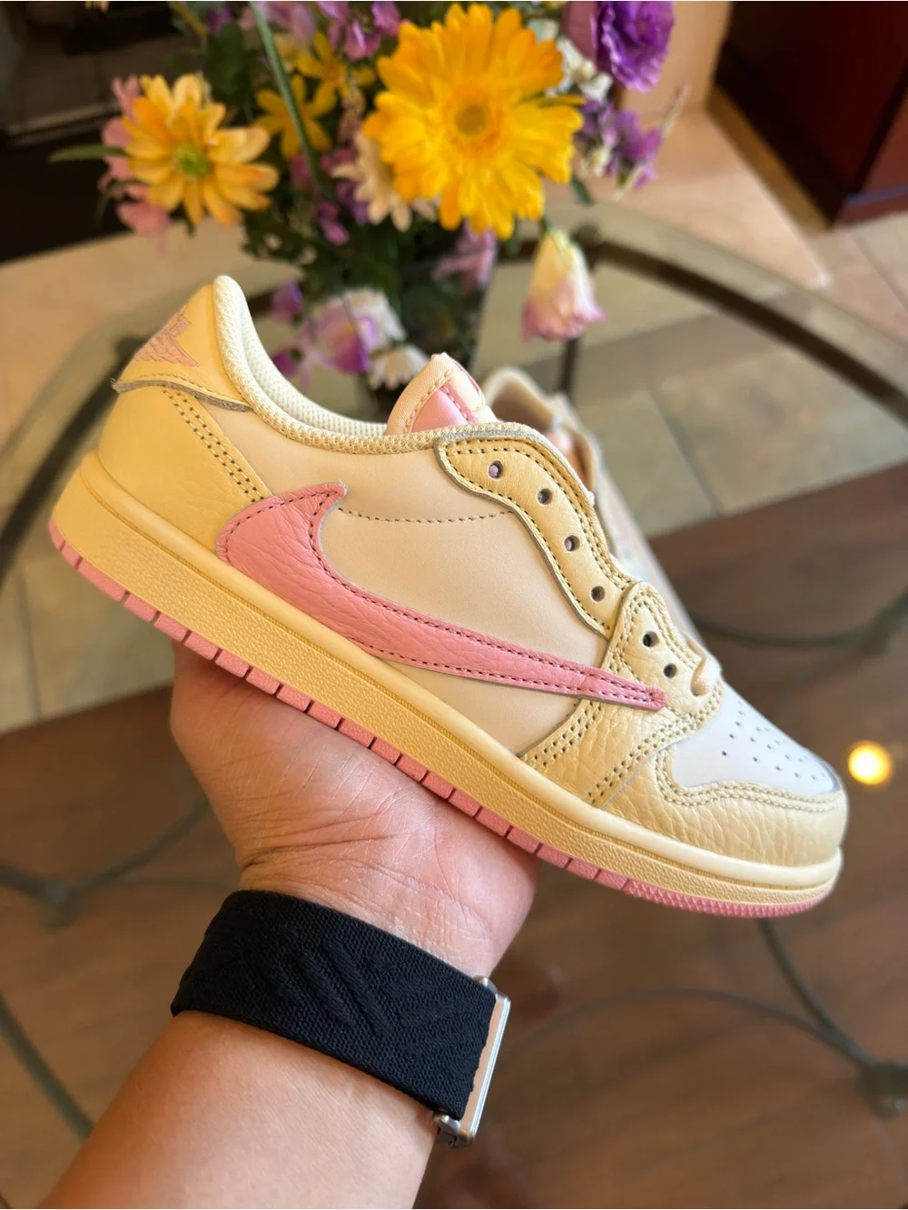 Travis Scott x Jordan 1 Low Shy Pink Ps 2Y