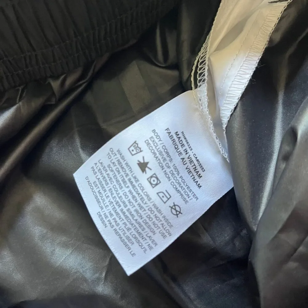 Nike Sportswear Woven Track Pants Windbreaker Black White Womens M CJ7346-010