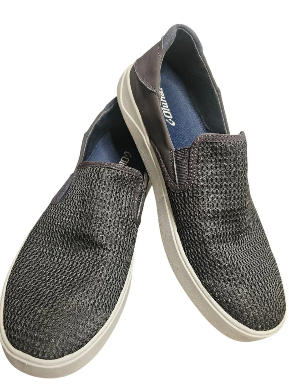 OluKai Lae'ahi Shoes Men's 11 Gray Slip On Mesh Casual Comfort Loafers Summer