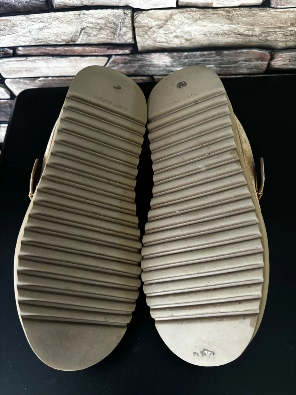 Tory Burch Mellow Shearling Platform Mules