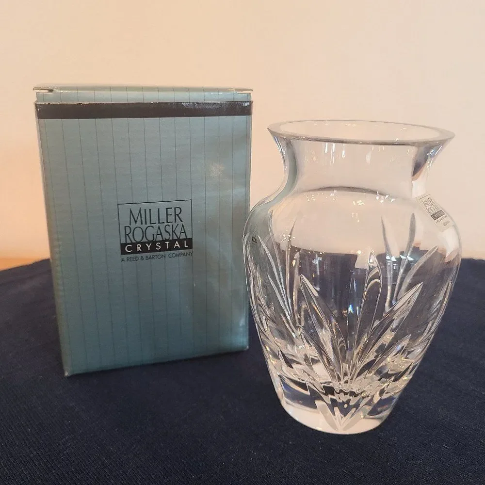 Miller Rogaska Crystal Covington Urn Vase 5