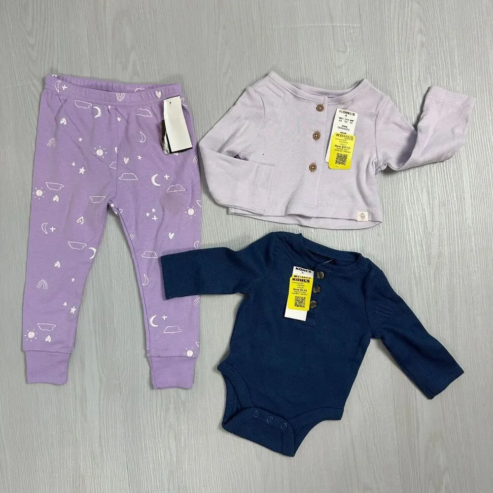 Carter's & Jumping Beans Baby Clothes Pajama set & Romper 3-18 Months