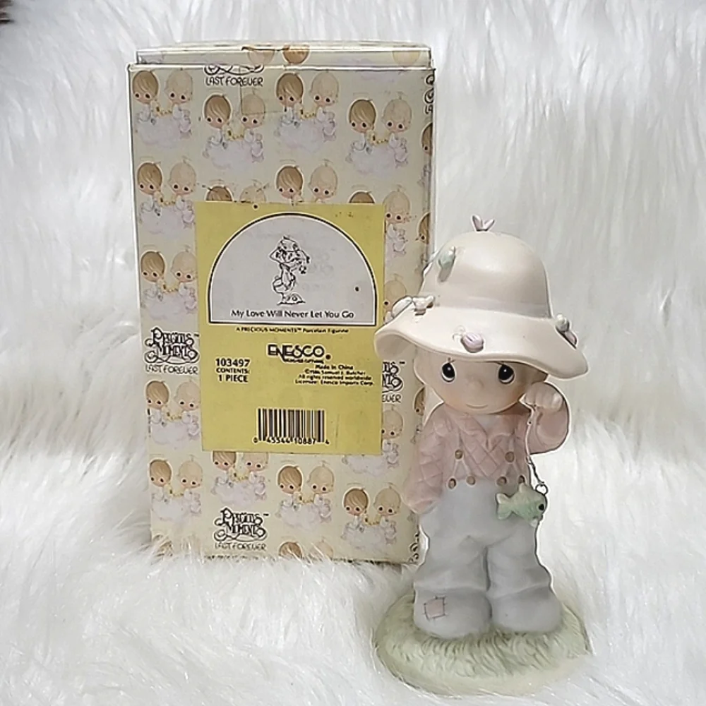 Precious Moments My Love Will Never Let You Go Retired Porcelain Figurine NIB