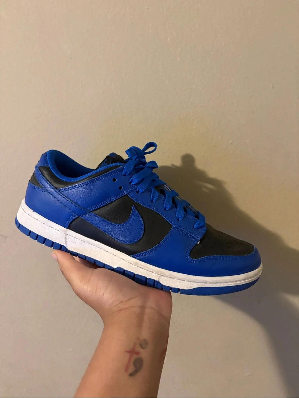 Nike Men’s Royal Blue and Black Low-Top Sneaker