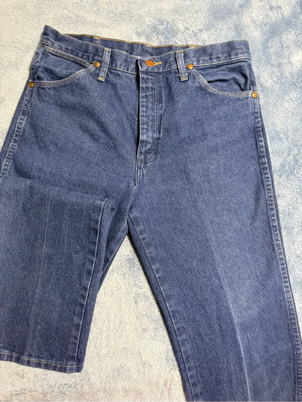 Wrangler Dark Blue Men's Classic Straight Jeans