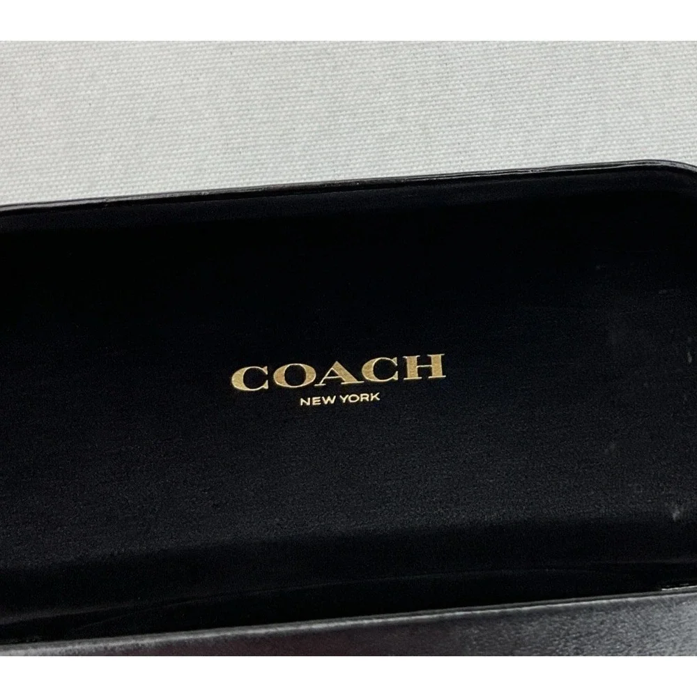 Coach Black Leather Eyeglass Case Hard Snap Sunglasses Case Designer Unisex