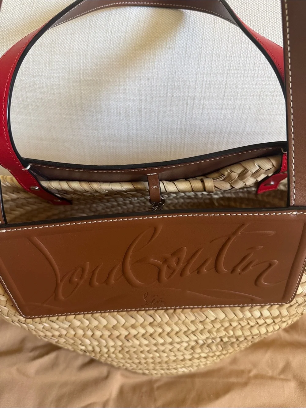 Christian Louboutin woven straw