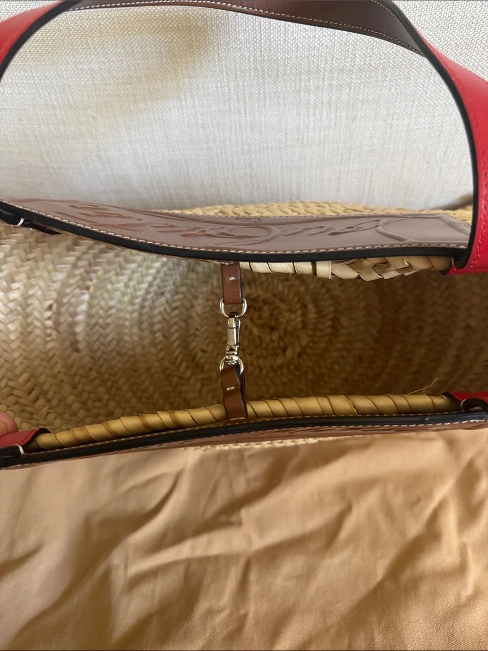 Christian Louboutin woven straw