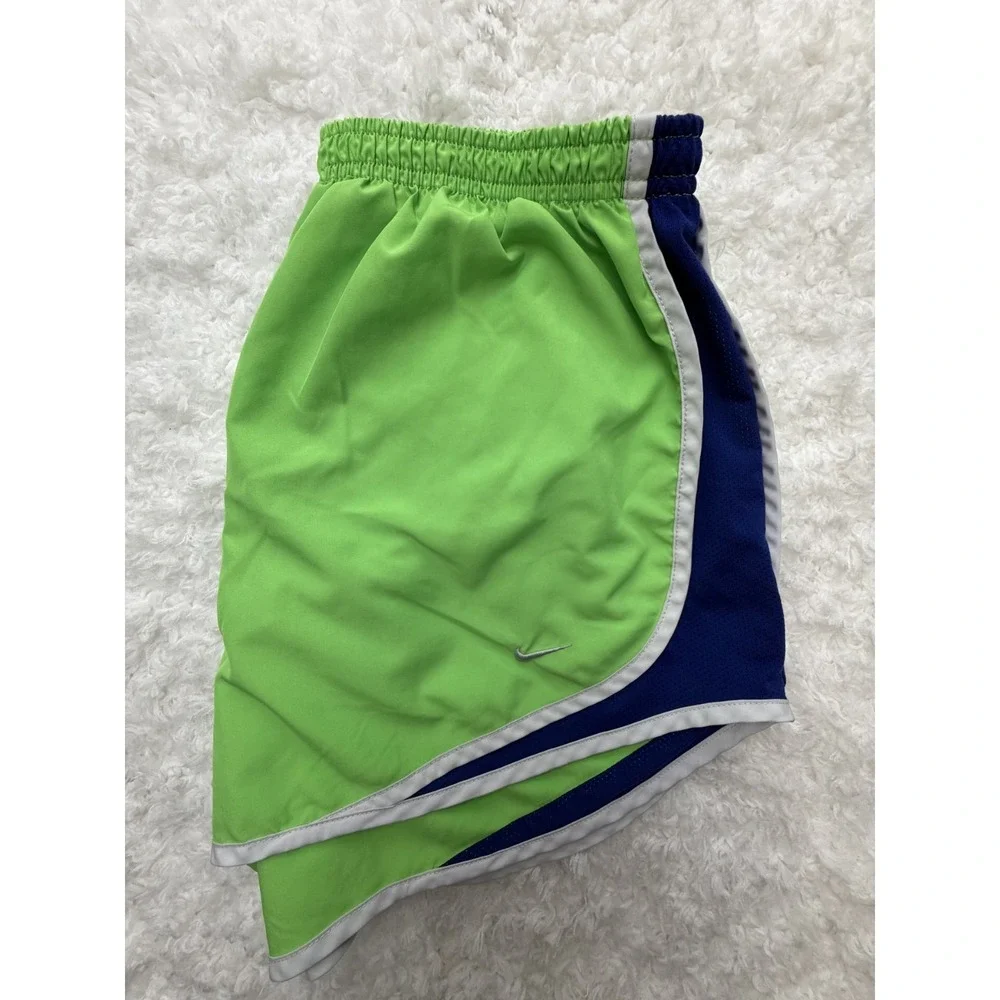 Nike Dri-Fit Brief Lined Running Shorts Green Women's Large L