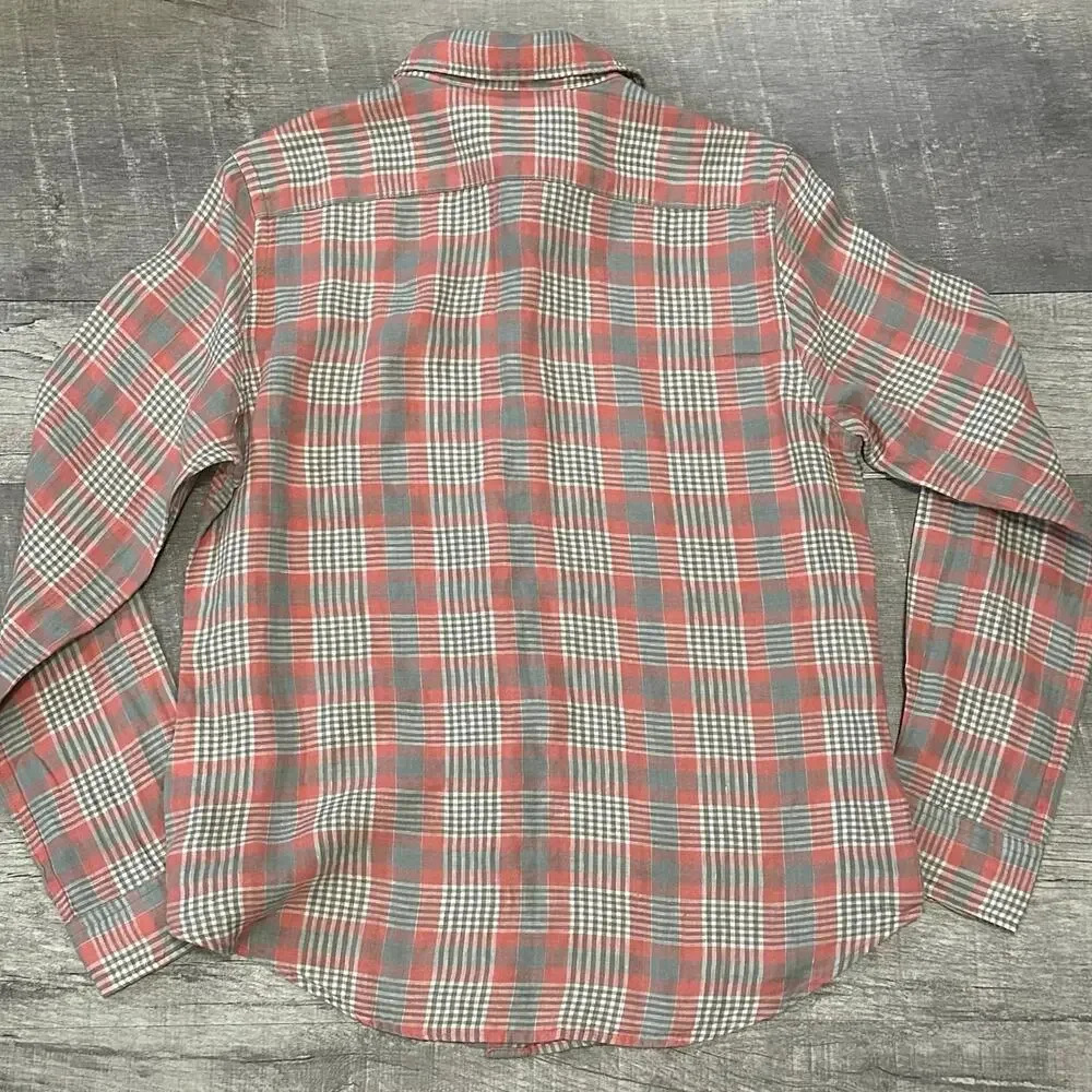 POLO Ralph Lauren Linen Long Sleeve Button Up Shirt Mens L Plaid Classic Fit