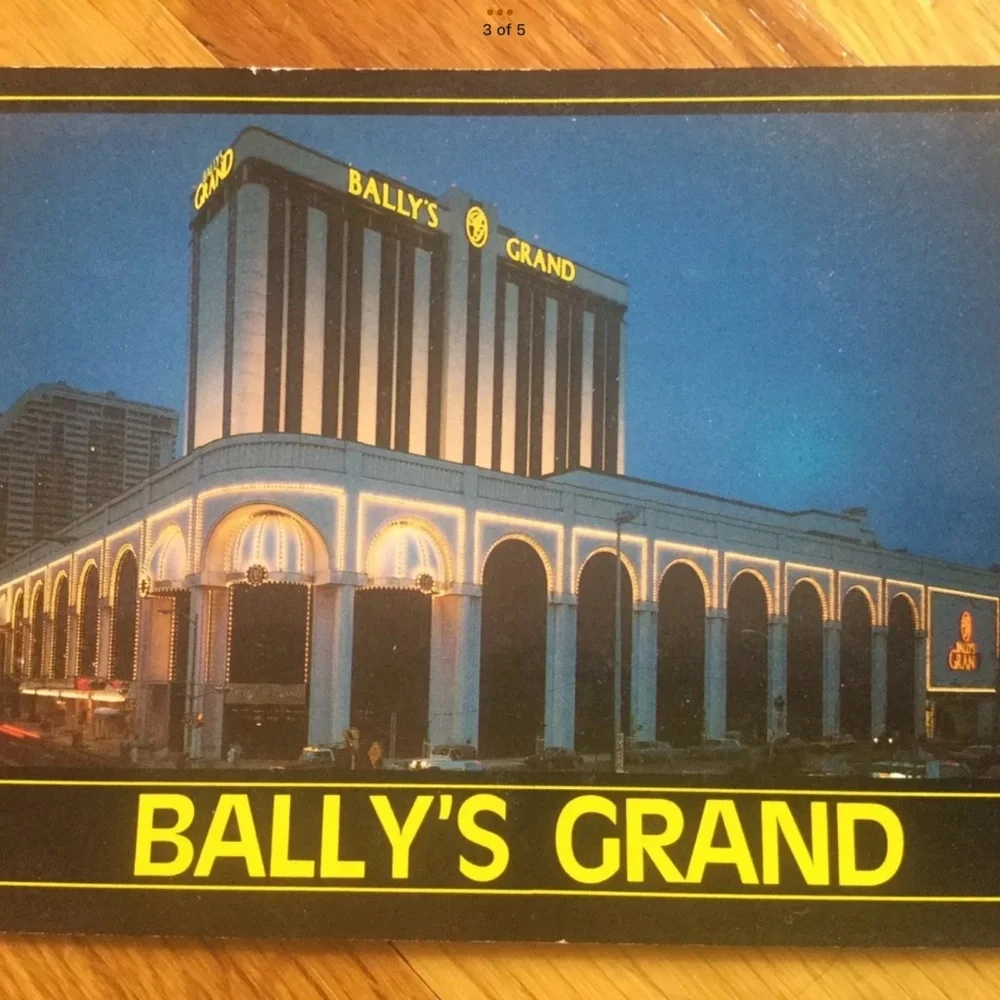 VINTAGE POSTCARDS 3 ATLANTIC CITY BALLY RESORT CASINO BOARDWALK POST CARDS NJ