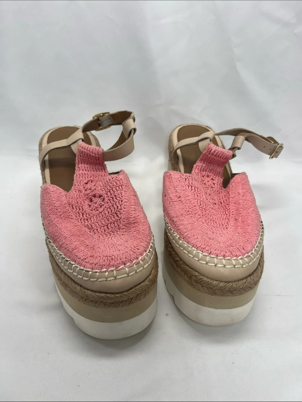 Free People Morning in Mykonos Espadrille Pink Platform Sandals