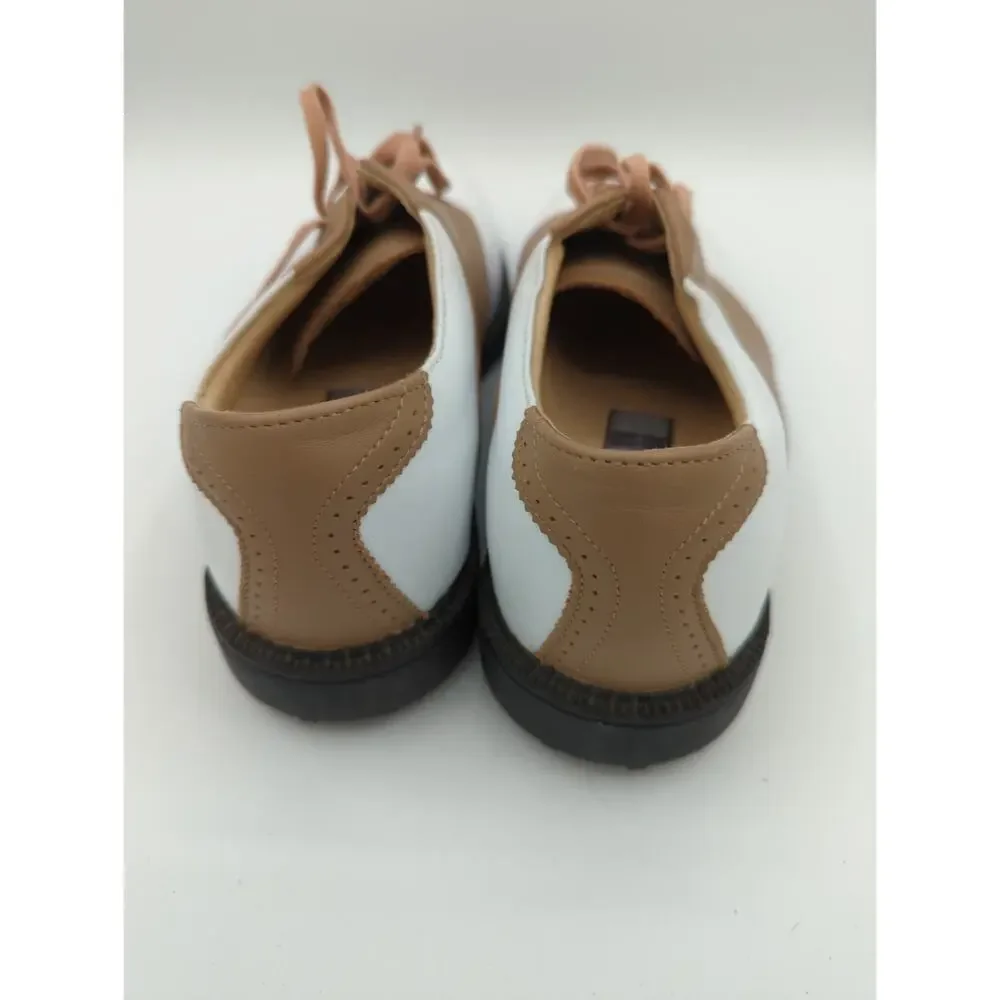 Nike Air Comfort Women's Size 7.5W Waverly White/Brown Soft Spike Golf Shoes