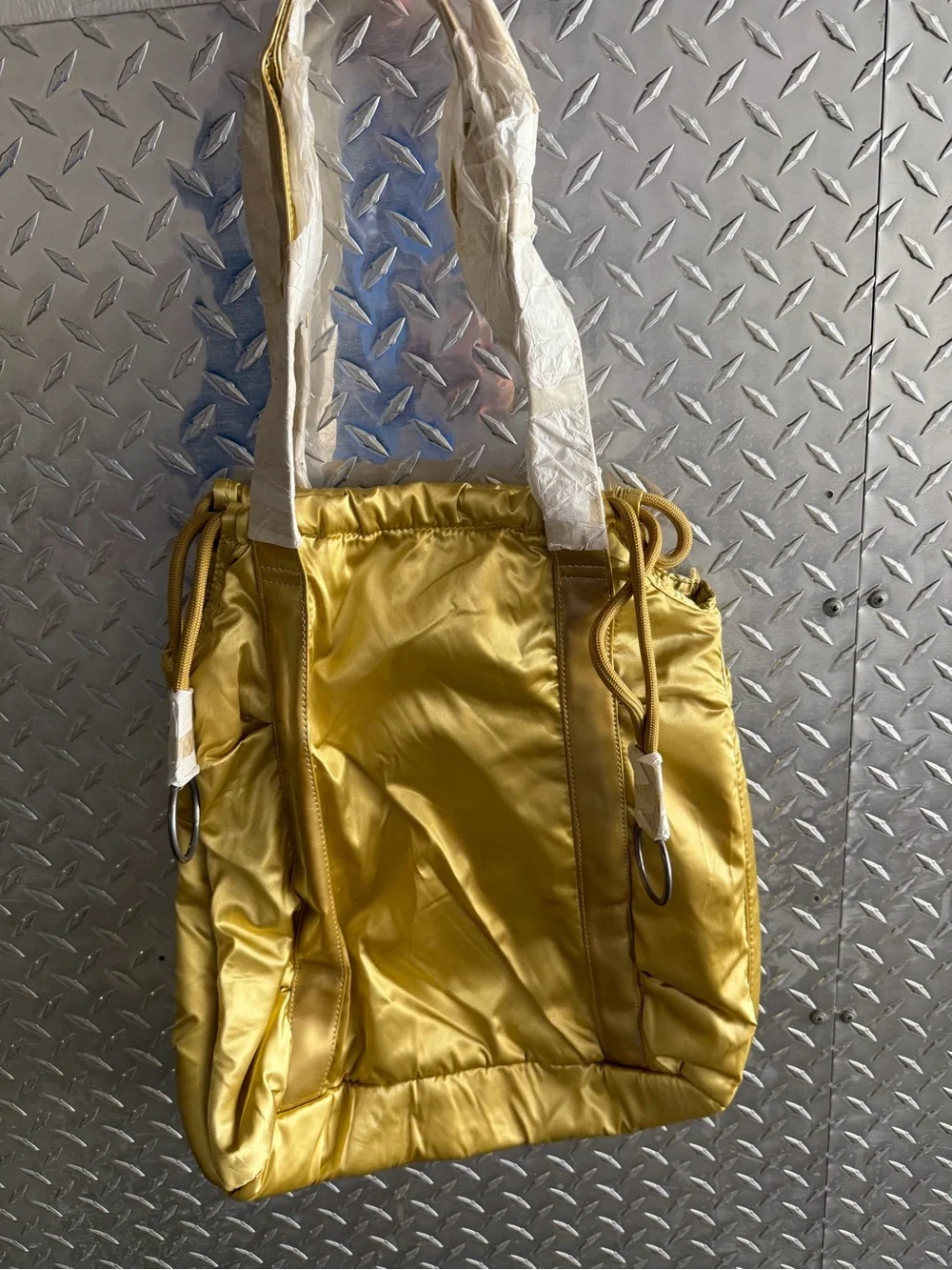2007 Nike Metallic Gold Satin Shoulder Tote — Women's Bag