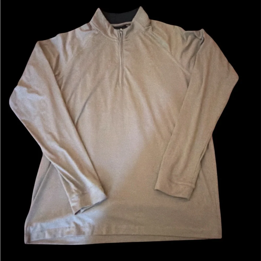 Johnnie-O Medium Gray Quarter Zip Men's Pullover‎ Sweater medium golf