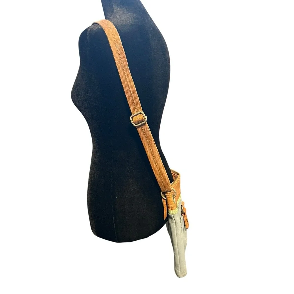 The Sak Vintage Sacks 5th Avenue Blue Leather Crossbody Bag