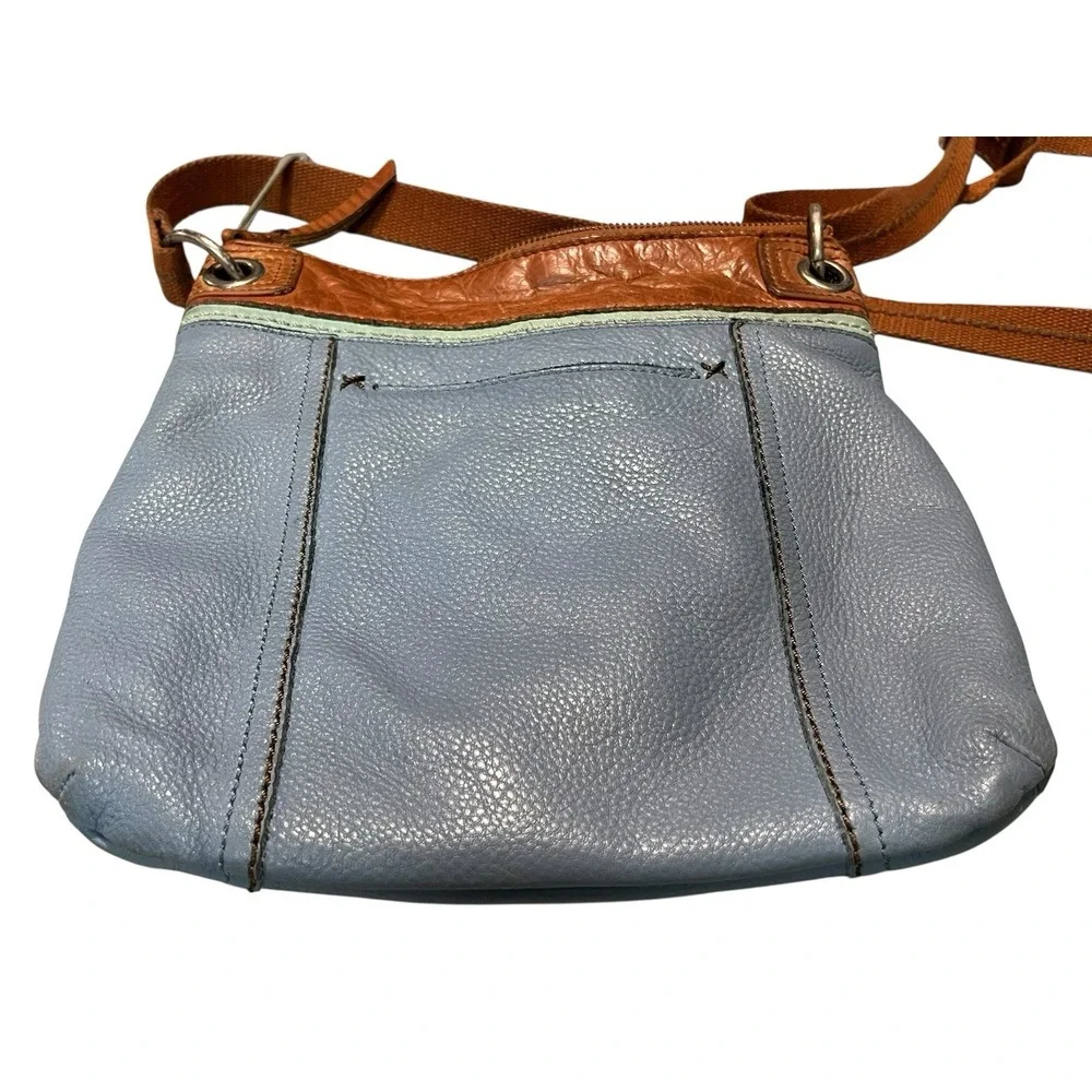 The Sak Vintage Sacks 5th Avenue Blue Leather Crossbody Bag