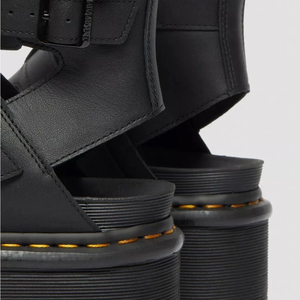 Dr. Martens Black Platform Sandals with Chunky Sole