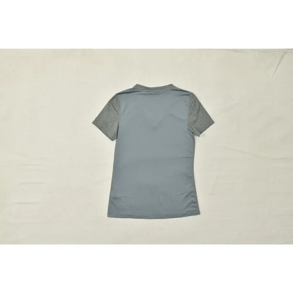 Nike Dri-Fit Women's Small Gray V-Neck Short Sleeve Athletic Training T-Shirt