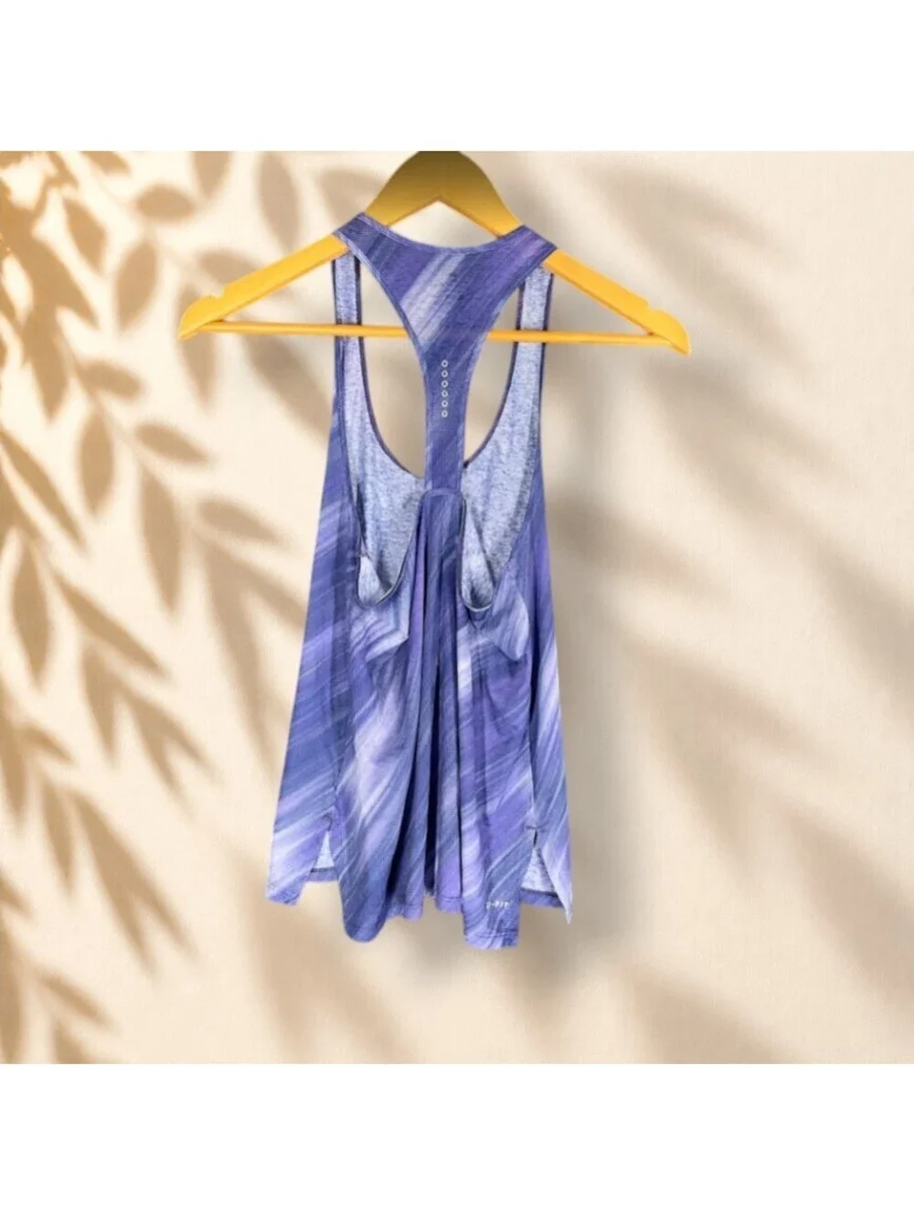 Nike Activewear Tank Women S Small Blue Striped Dri Fit Sleeveless Racerback Gym