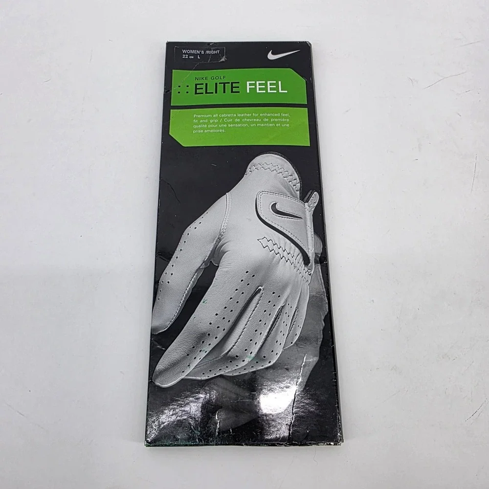Nike Golf Elite Feel Cabretta Leather Right Hand Glove White Large 22cm