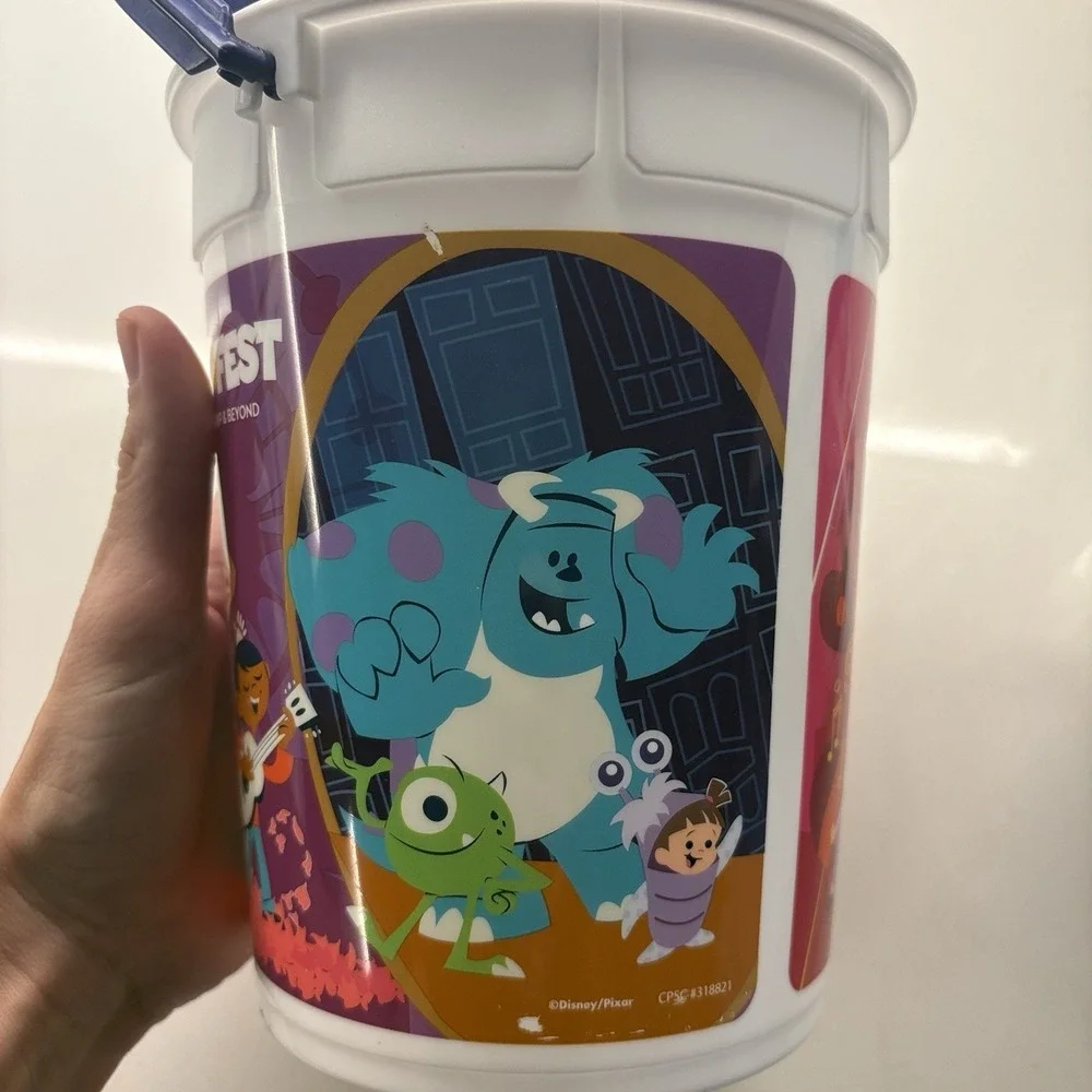 Disney Parks Pixar Fest Popcorn Bucket Set Cars Monster inc Up