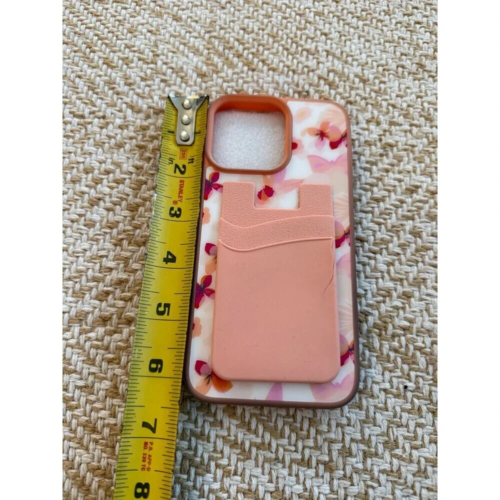 iPhone Floral Phone Case with Card Holder Pocket 6 x 3