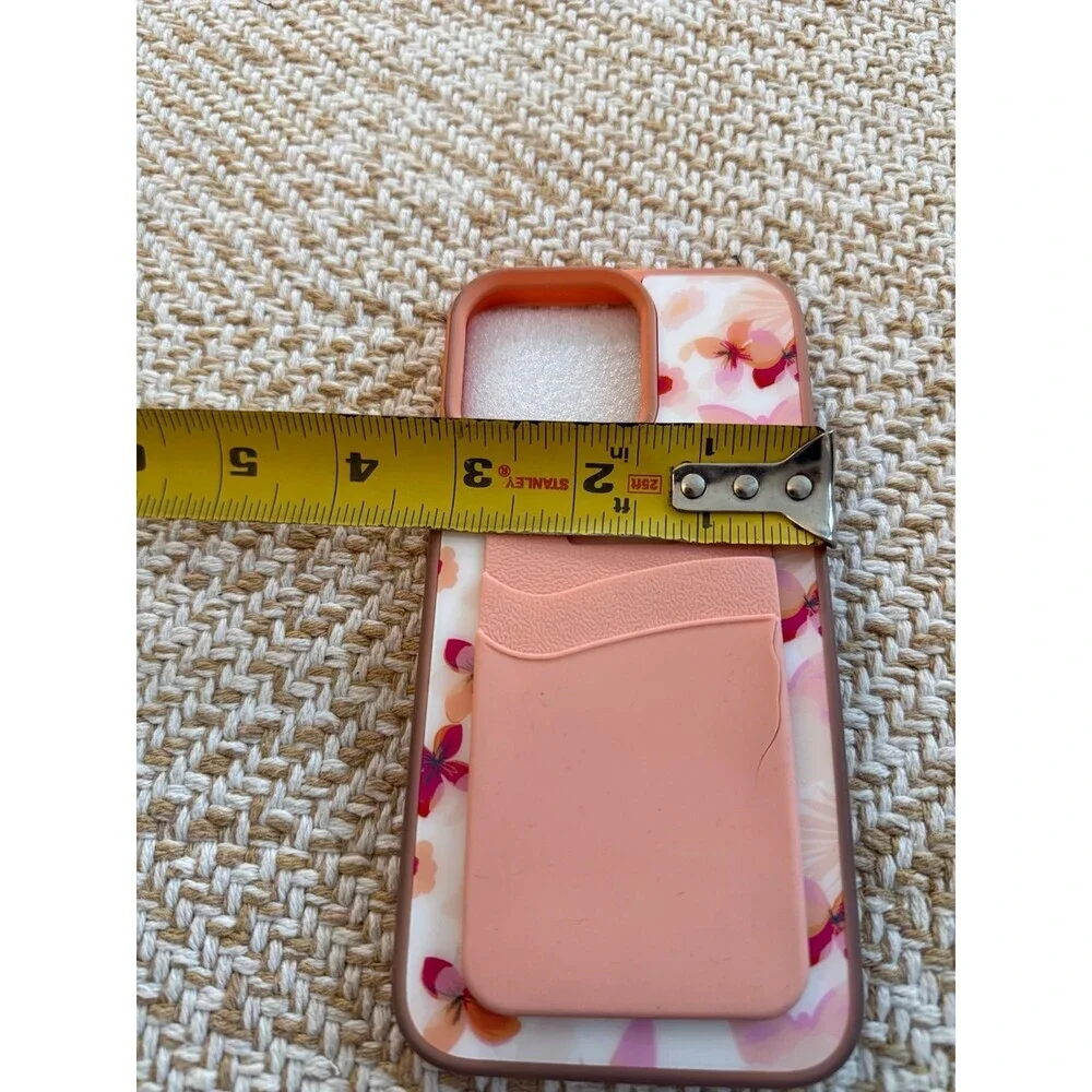 iPhone Floral Phone Case with Card Holder Pocket 6 x 3