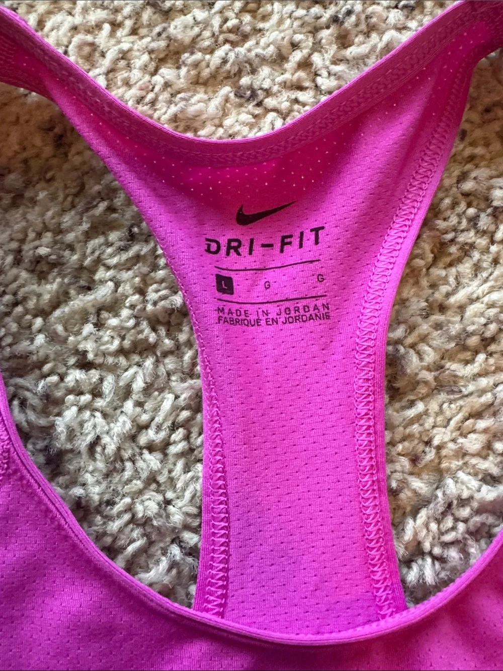 Nike purple/pink Racerback Dri-FIT Tank with Black Swoosh