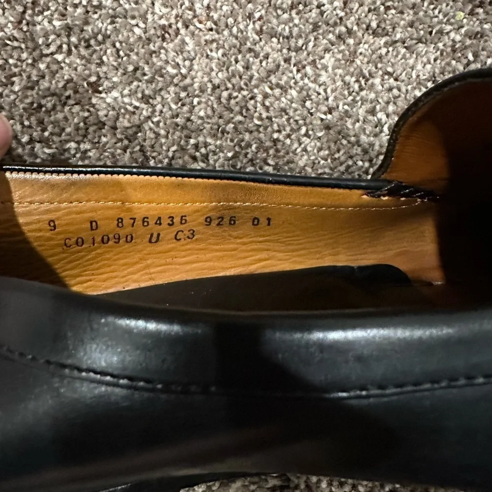 COLE HAAN Resort Black Woven Leather Tassel Loafers Men's Size 9