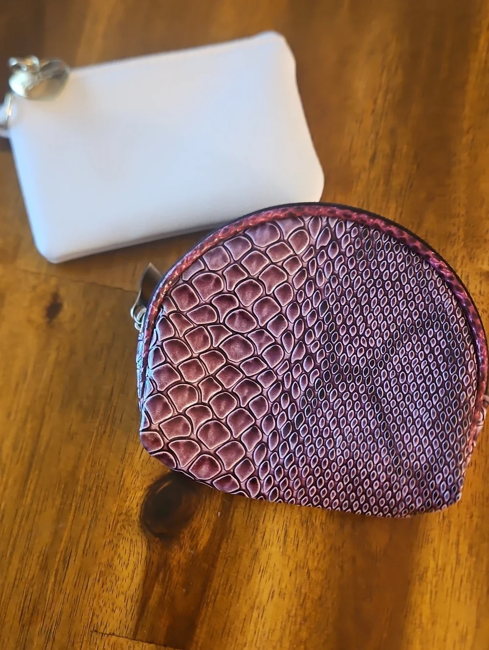 3 For $10 Juicy Couture White Change Purse &Purple Textured Change Purse